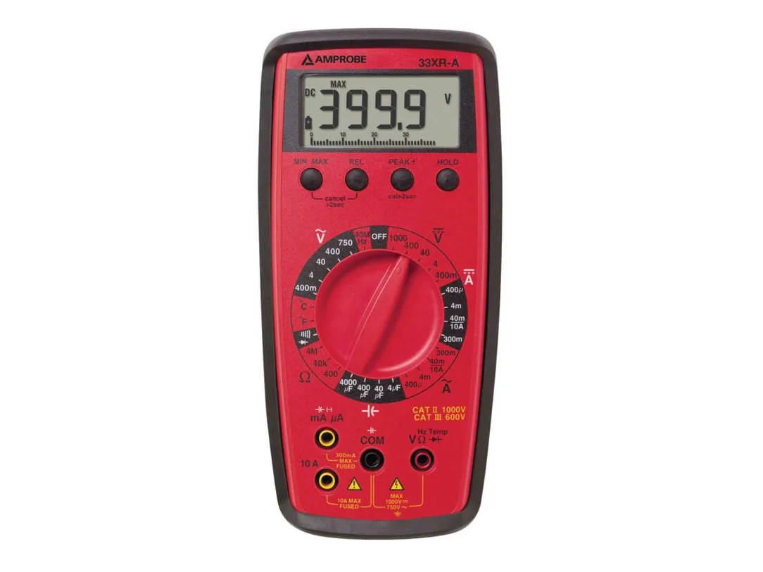 Amprobe 33XR-A Multímetro profesional con temperatura y capacidad — Comprobación Eléctrica