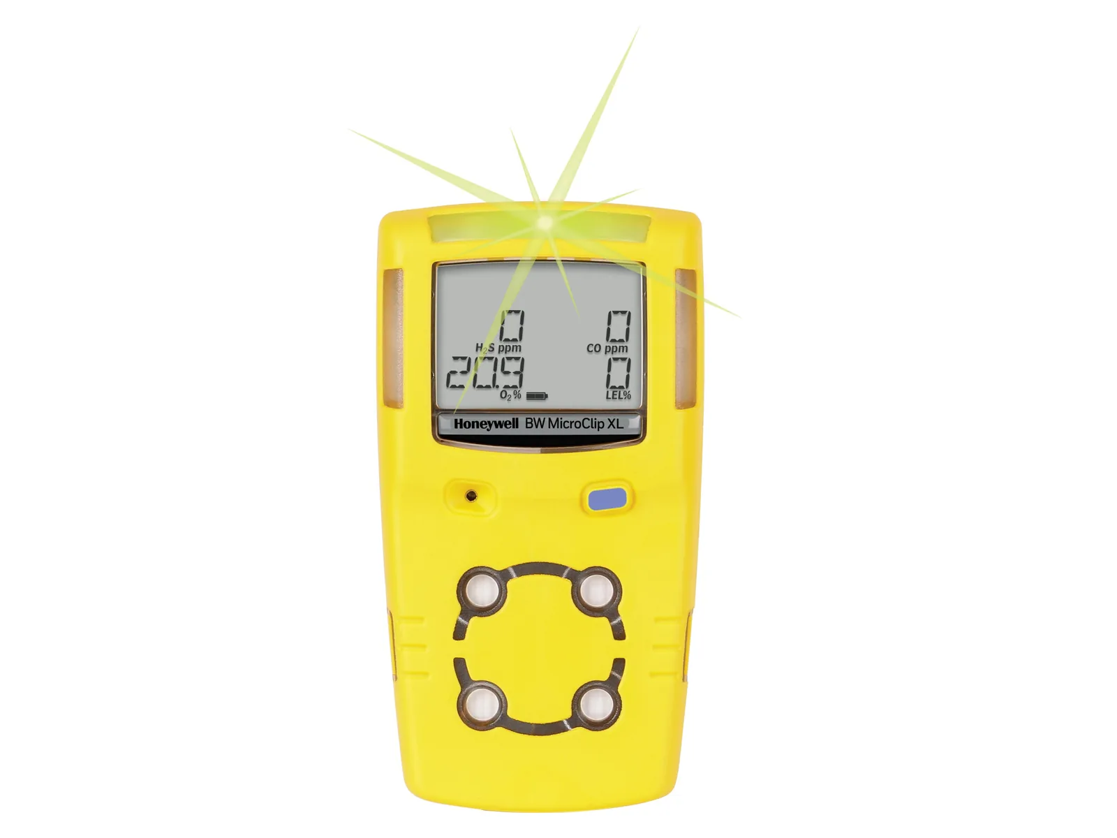 BW Honeywell GasAlertMicroClip XL Detector multigás de 4 gases — Detectores