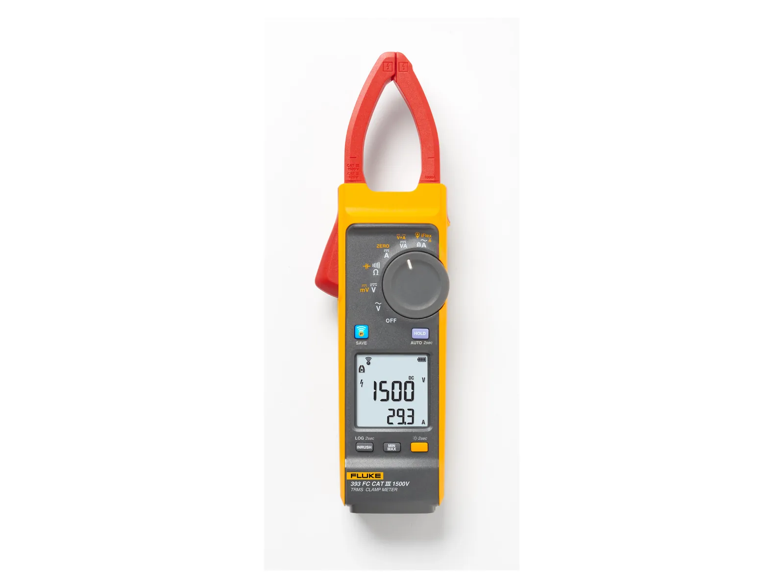 Fluke 393 FC Pinza amperimétrica de verdadero valor eficaz con iFlex CAT III 1500 V — Comprobación Eléctrica