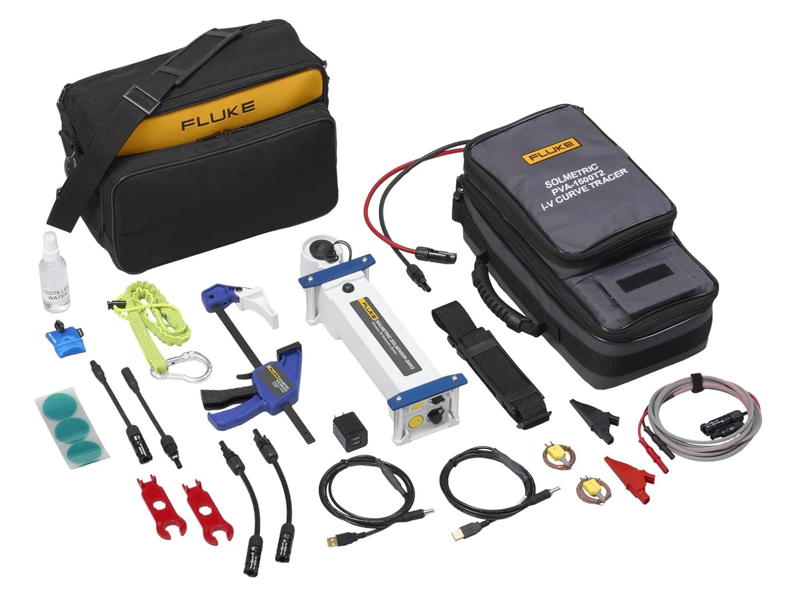 Fluke PVA-1500T2 Analizador fotovoltaico Solmetric, trazador de curvas I-V — Comprobación Eléctrica