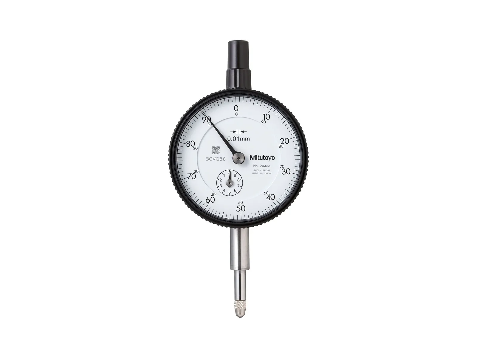 Mitutoyo 2046A Reloj comparador, capacidad 10 mm, resolución 0,01 mm — Metrología Mitutoyo