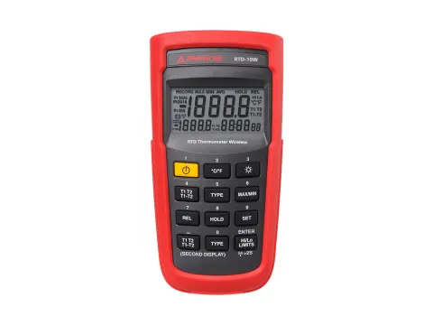 Amprobe RTD-10W Termómetro digital portátil con doble entrada de RTD — Medición de Temperatura