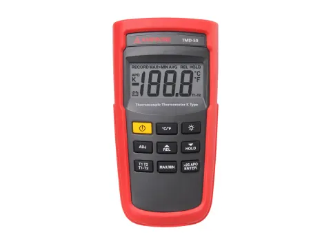 Amprobe TMD-50 Termómetro digital de 2 canales con entrada de termocupla K — Medición de Temperatura