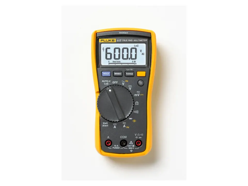 Fluke 117 Multímetro digital para electricistas con detector de voltaje sin contacto — Comprobación Eléctrica
