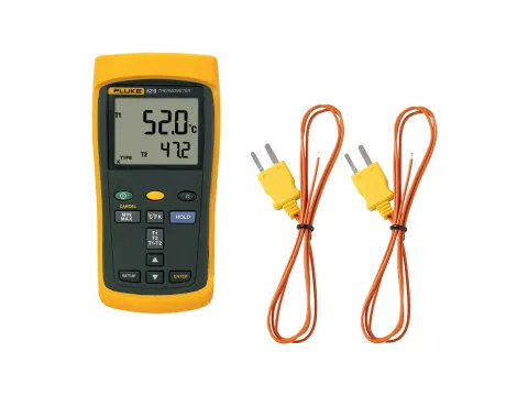Fluke 52 II Termómetro digital de 2 canales con entrada de termocupla K/J/T/E — Medición de Temperatura