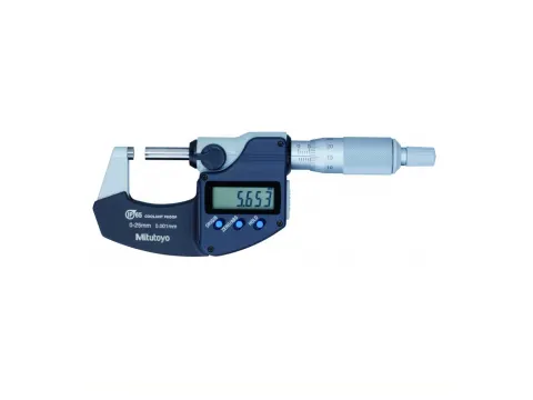 Mitutoyo 293-230-30 Micrómetro digital externo 0-25 mm 0,001 mm con salida de datos y protección IP65 — Metrología Mitutoyo